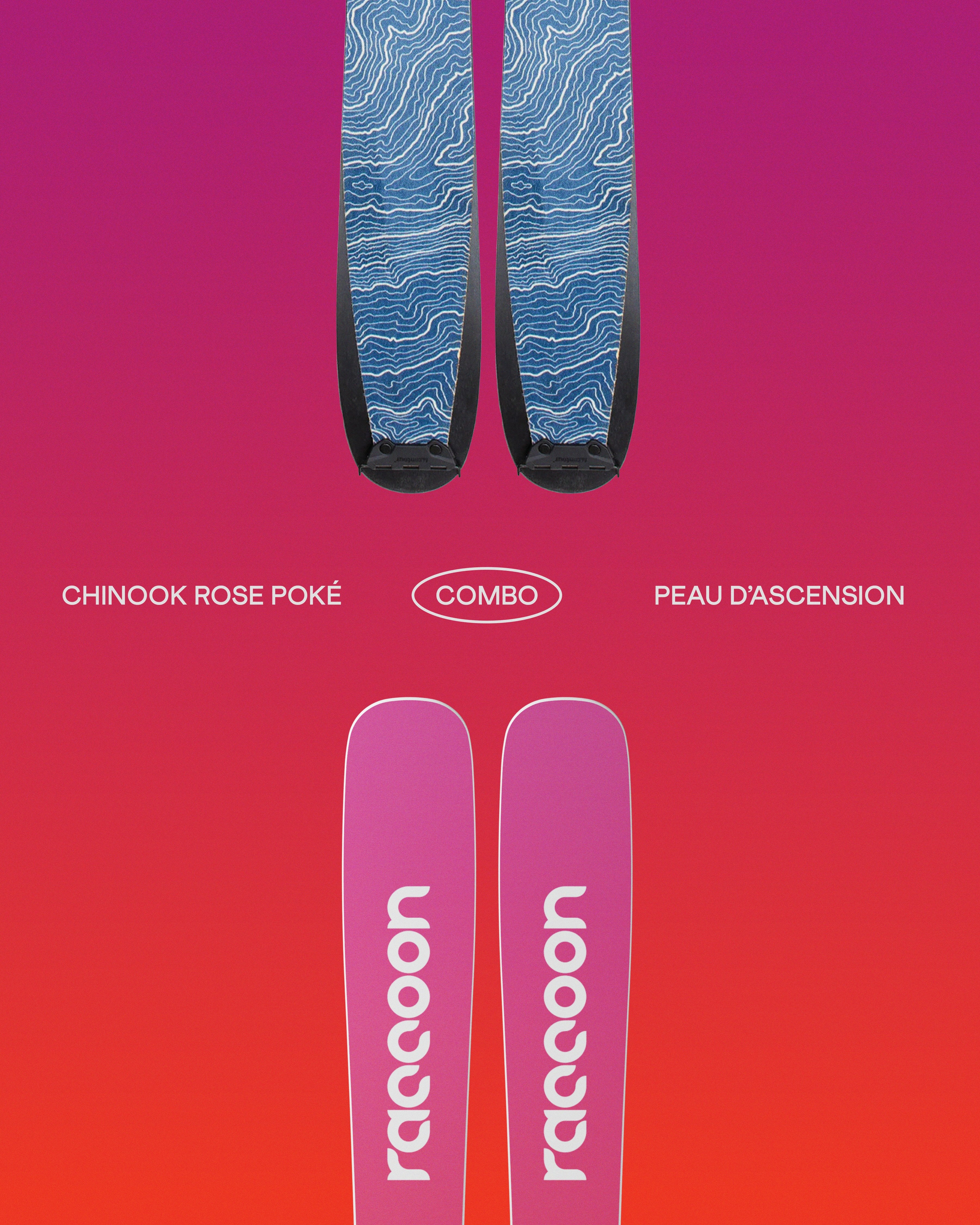 Combo - Chinook Rose Tiger + Hybrid Mix 115 mm climbing skins